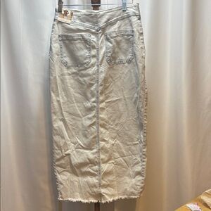 Sincerely Jules Asymmetrical Skirt Ultra Faded Raw Edge Skirt NWT Size 7 / 28